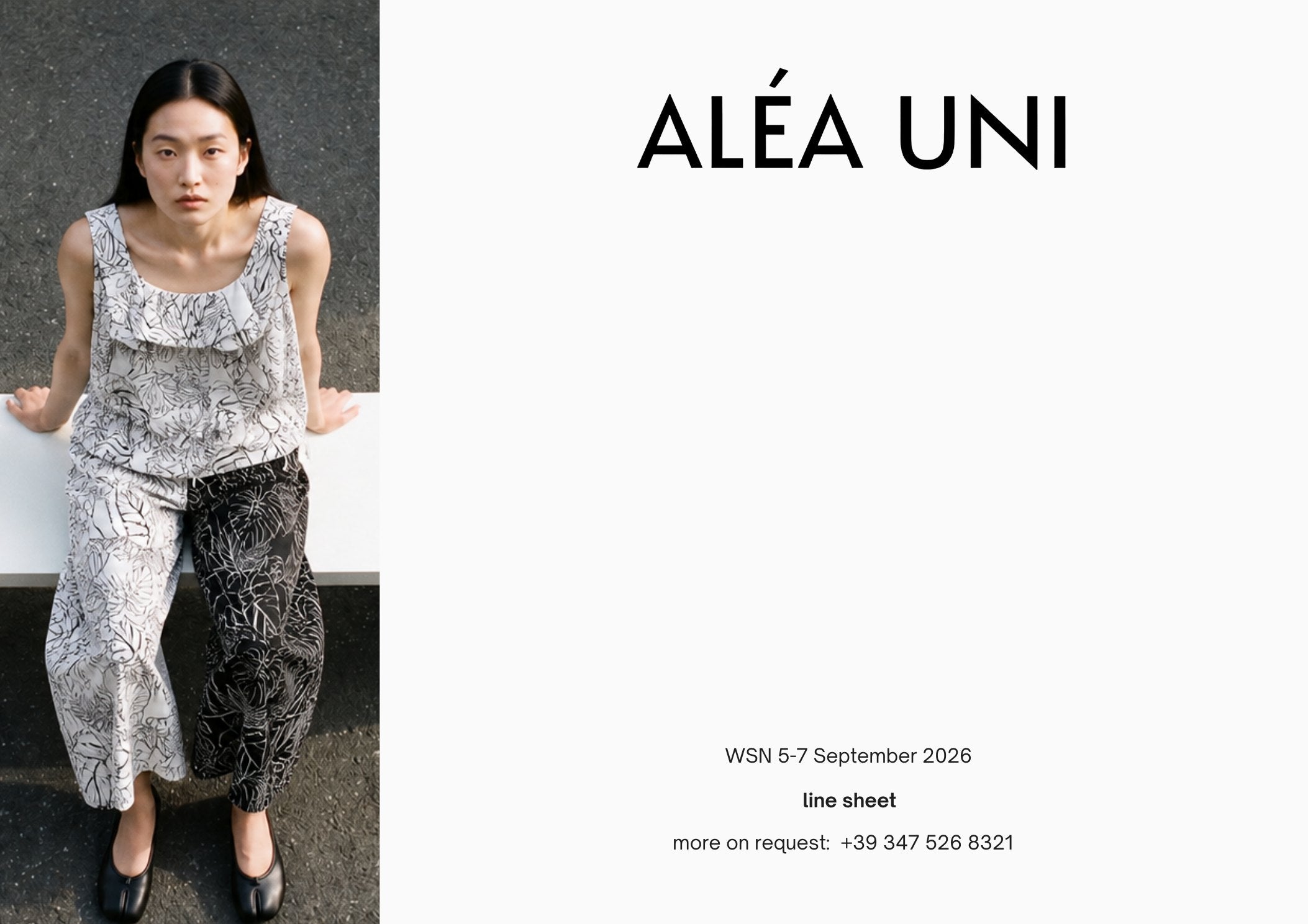 ALÉA UNI line sheet page 1 of 19